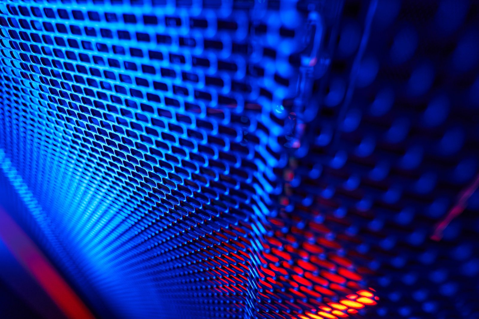 Modern interior of tech room in data center