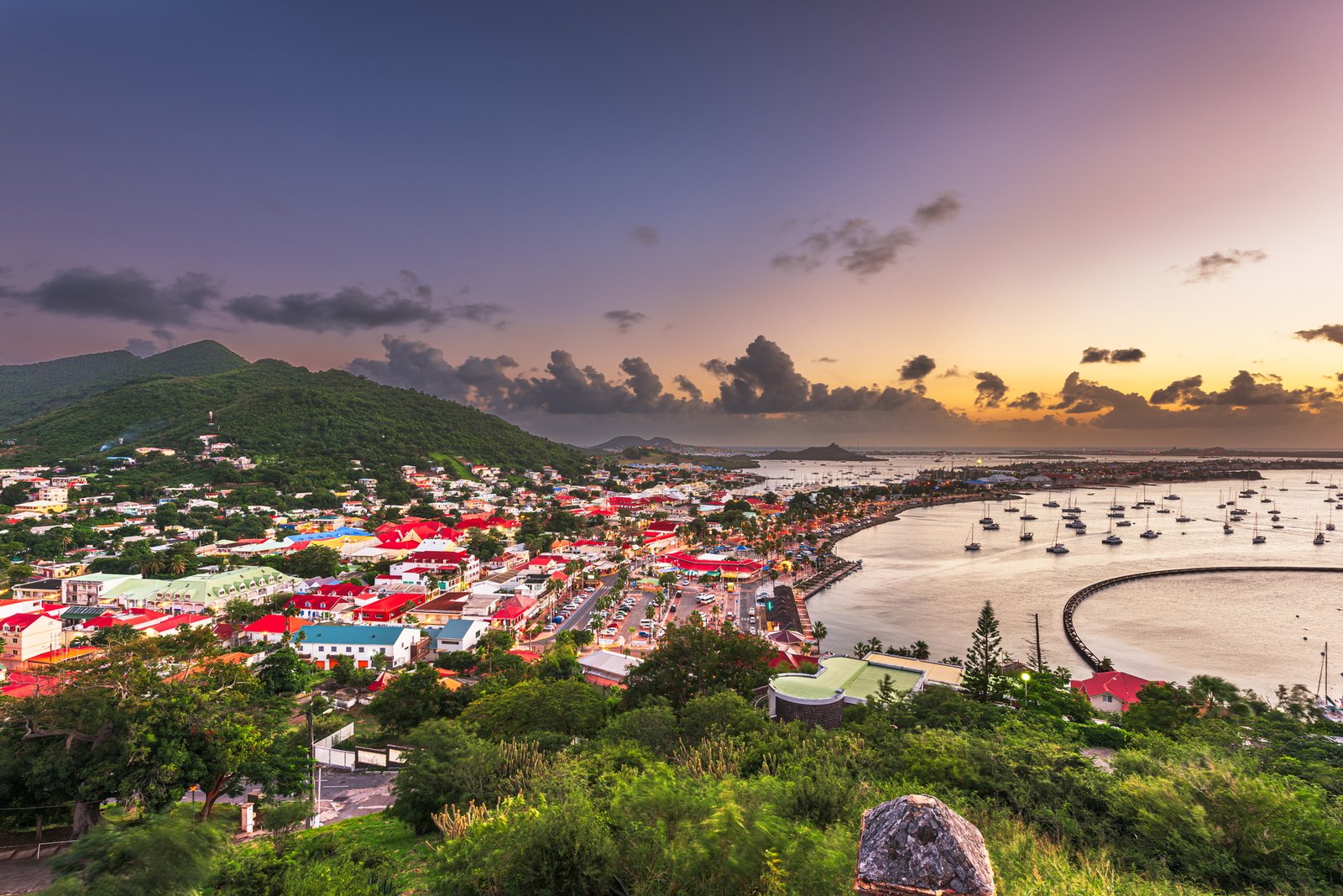 Marigot, St. Martin Town Skyline in the Caribbean